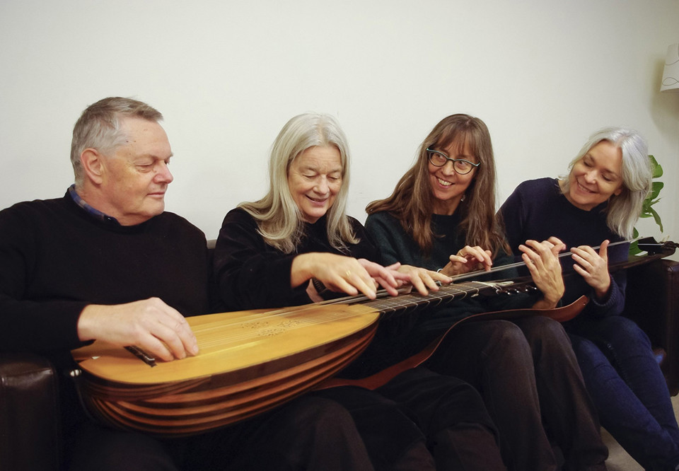 Grupp av musiker. Fotografi.