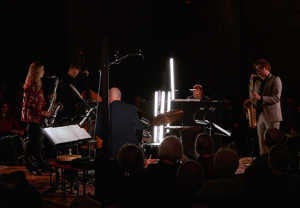 Man with a clarinet. Photo.