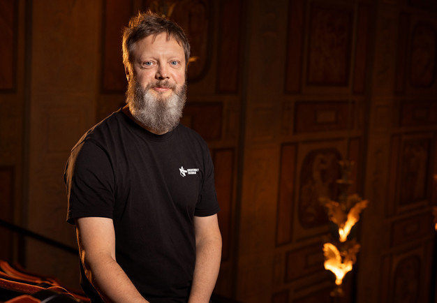 Närbild på man. Fotografi.